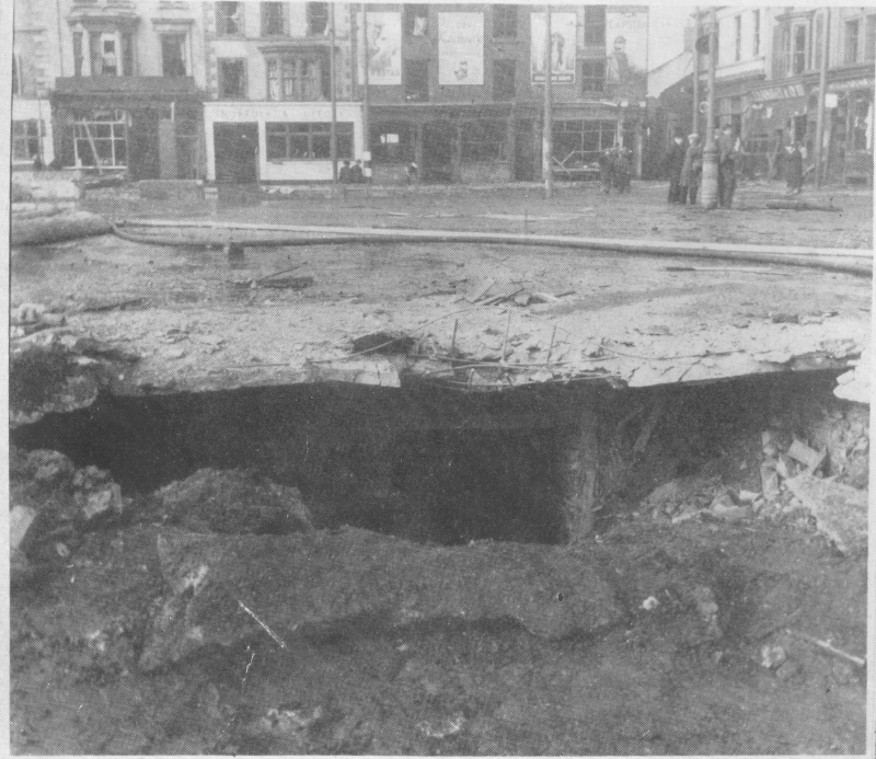 Market Square shelter after bombing raid