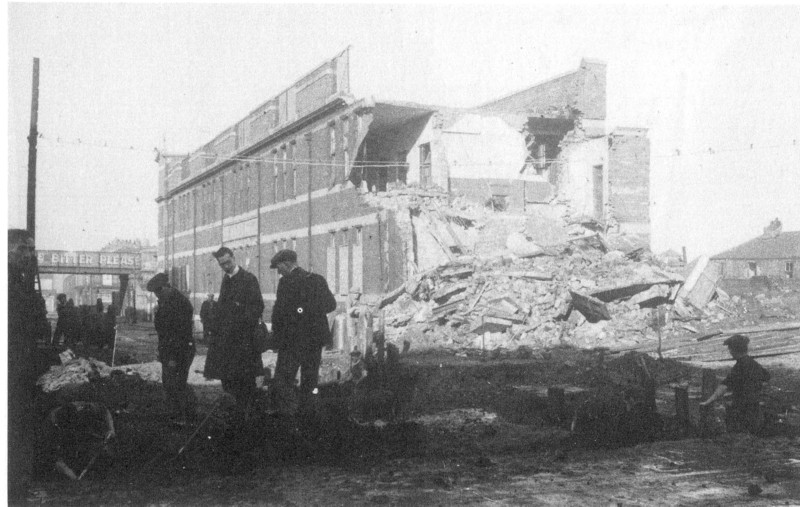 St Bede's school after bombing raid