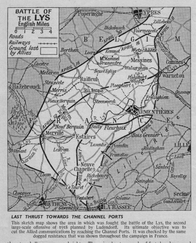 Map of the area arund Steenwerck